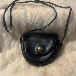 Black Leather Crossbody Bag